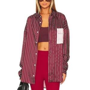 La Blanca Striped Burgundy Felicia Shirt Size XS/S
